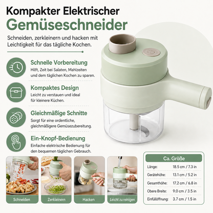 Elektrischer Gemüseschneider Mit Behälter Für Küche Salate