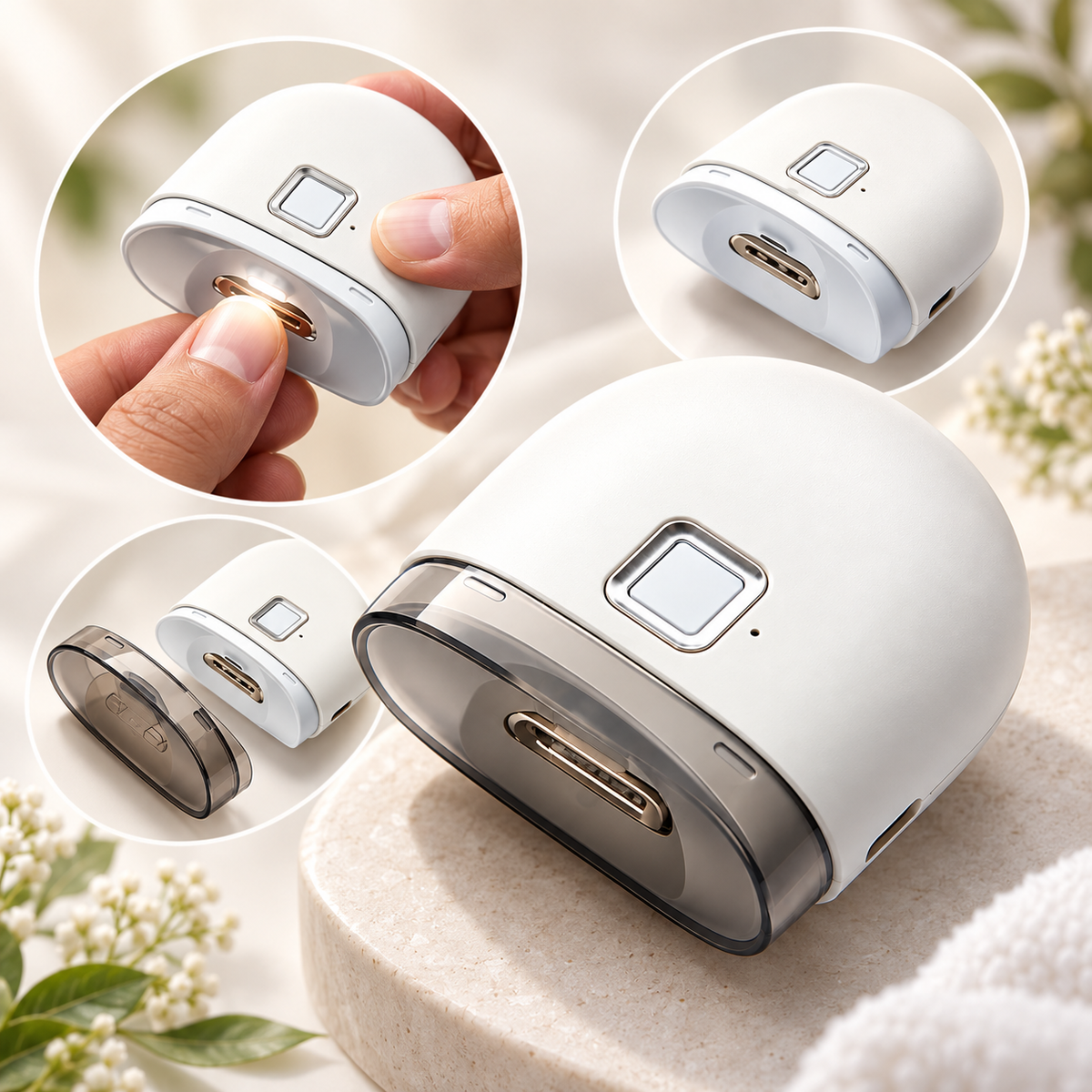 Elektrischer Nageltrimmer Für Kinder Led-Licht Handlich