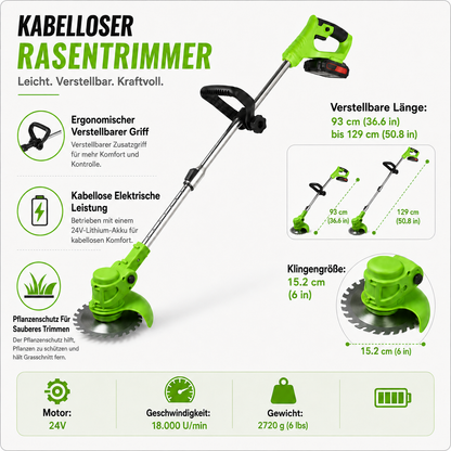 Elektrischer Rasentrimmer Mit Akku Gartenwerkzeug Grastrimmer