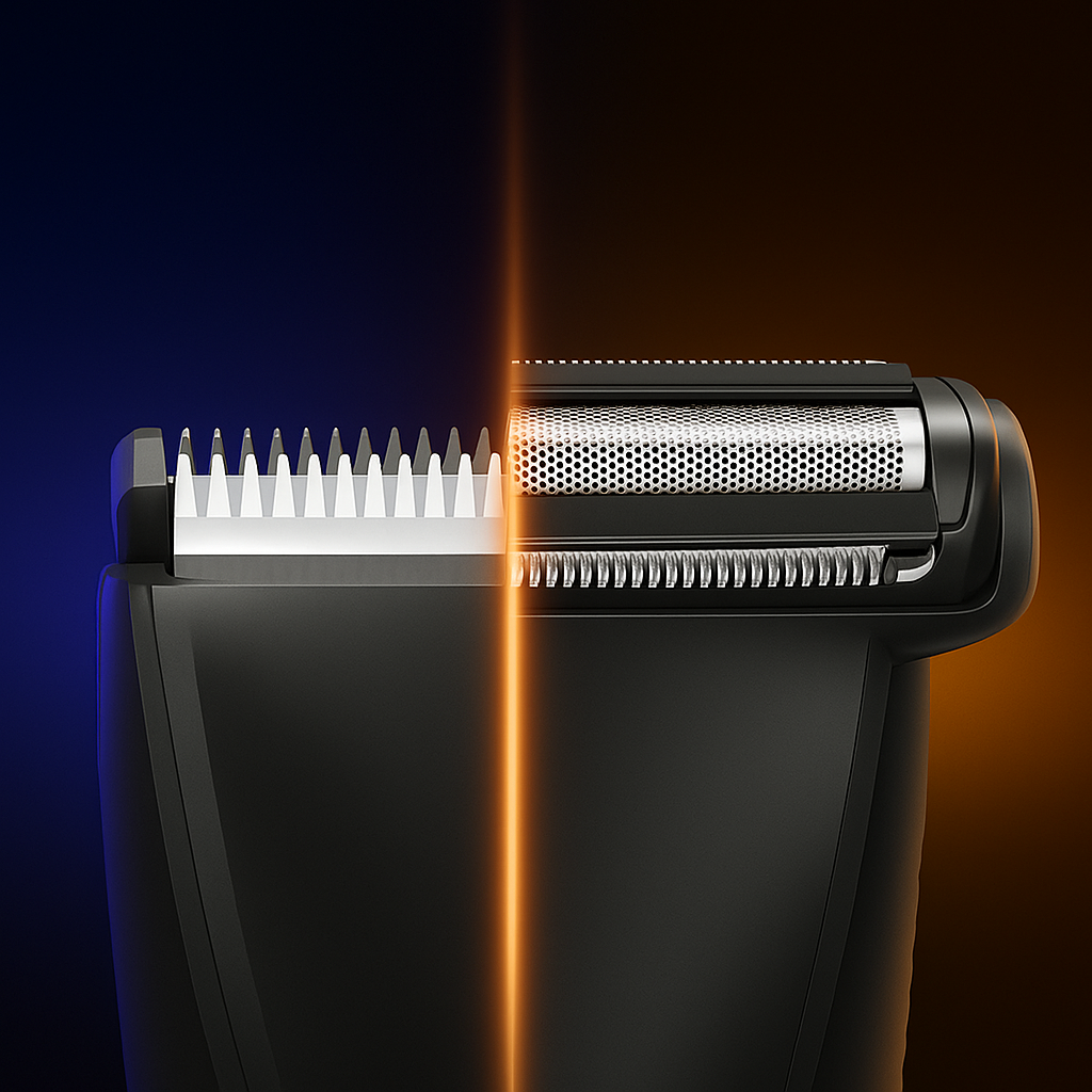 Elektrischer Körperhaar Trimmer Herren Wiederaufladbar 2in1
