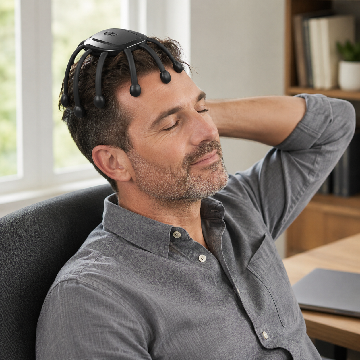 Elektrischer Kopfmassager Mit Bluetooth Tragbar Zuhause