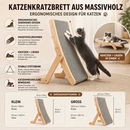Ergonomisches Katzenschratchbrett Für Katzen Holzrahmen