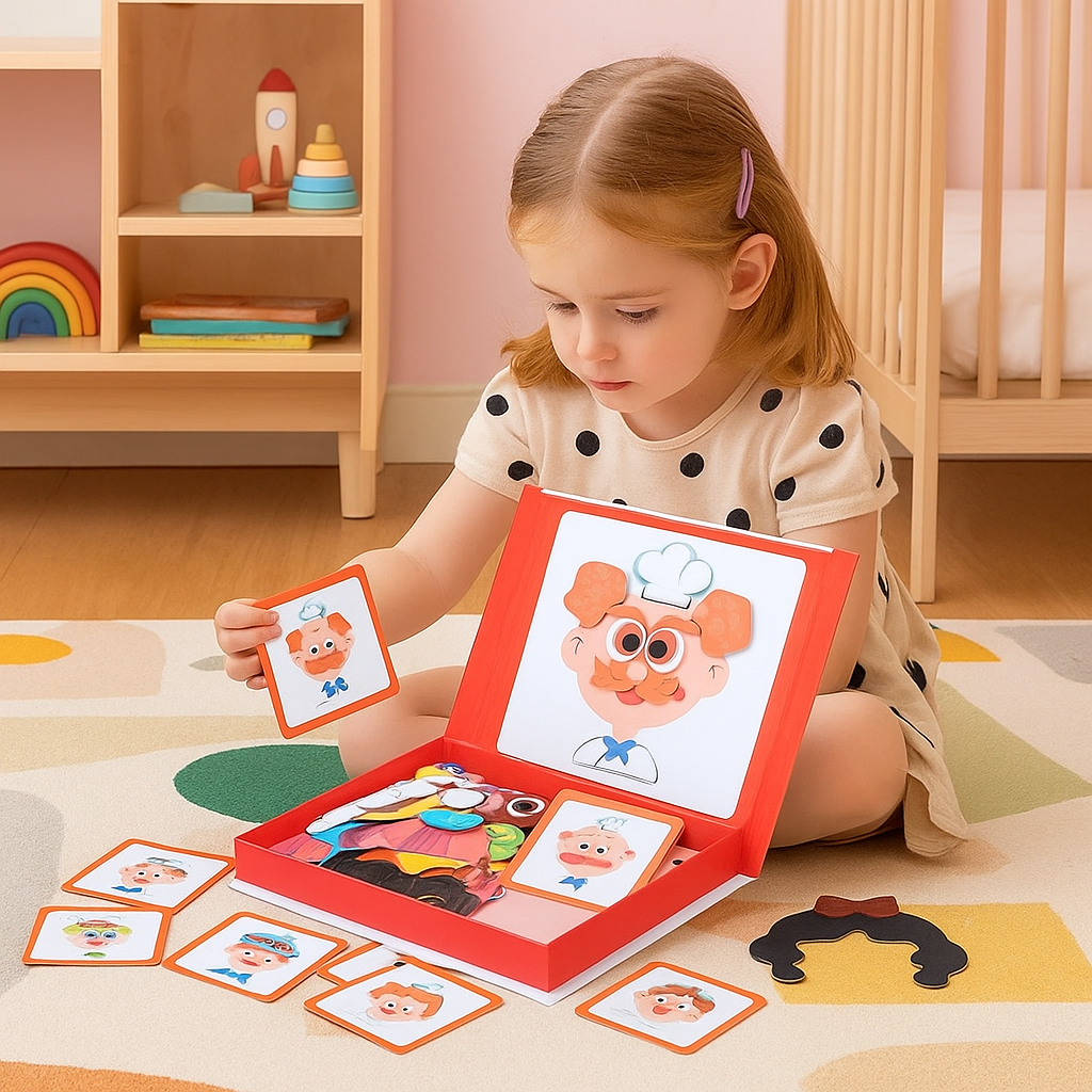 Pädagogisches Gesichtsausdruck Lern Puzzle für Kinder