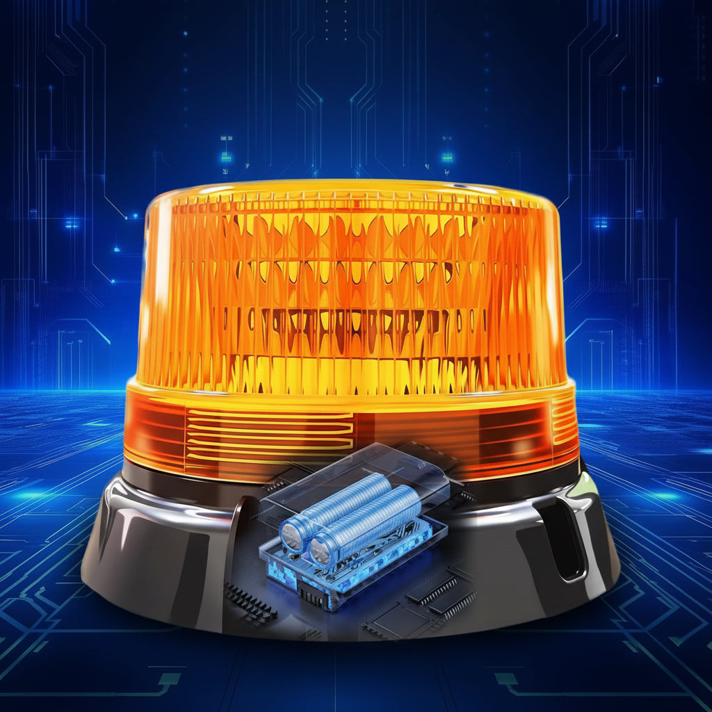 Vehicles LED Warning Light Magnetic Wireless Work Machines