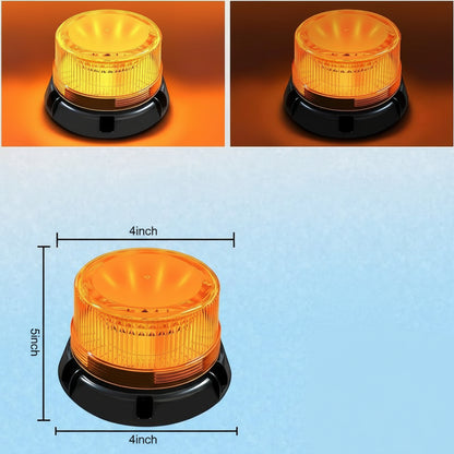 Vehicles LED Warning Light Magnetic Wireless Work Machines