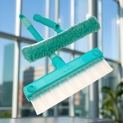 Fensterabzieher Set mit Teleskopstange für streifenfreie Reinigung