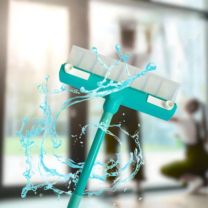 Fensterabzieher Set mit Teleskopstange für streifenfreie Reinigung