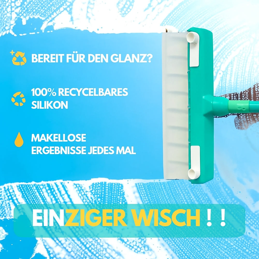 Fensterabzieher Set mit Teleskopstange für streifenfreie Reinigung