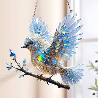 Window decoration bird glass look hanging decoration light catcher design