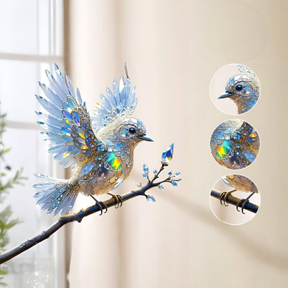 Window decoration bird glass look hanging decoration light catcher design