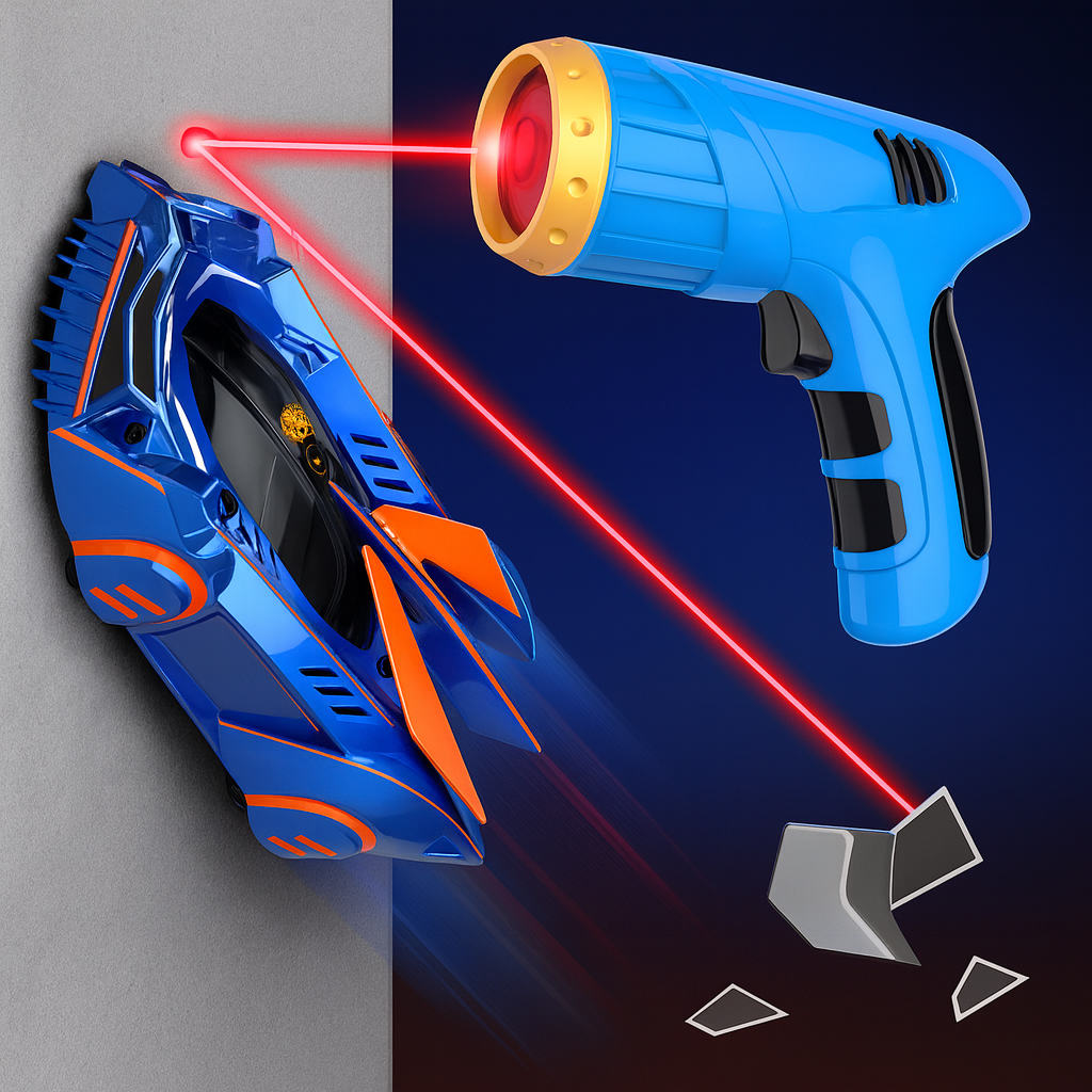 Ferngesteuertes Auto Laser Wandspielzeug Kinder
