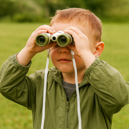 Fernglas Kinder Lernspielzeug Outdoor 4x30 PU Leder Abenteuer