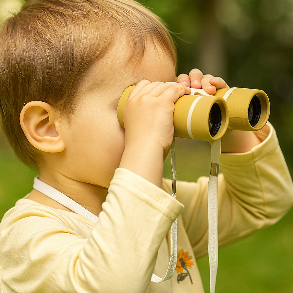 Fernglas Kinder Lernspielzeug Outdoor 4x30 PU Leder Abenteuer