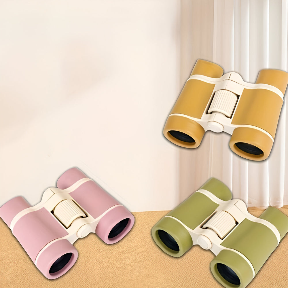 Fernglas Kinder Lernspielzeug Outdoor 4x30 PU Leder Abenteuer