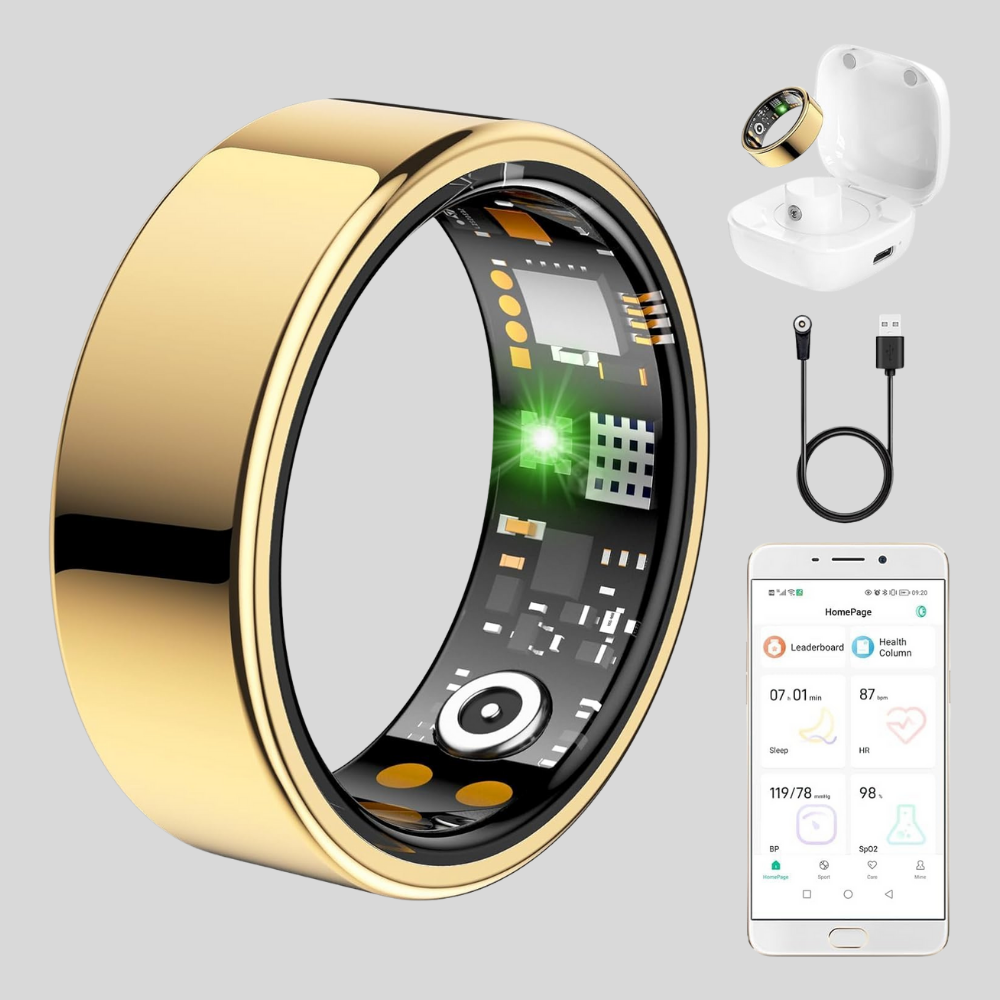 Fitness Ring Smart Ring Edelstahl Schlaftracker Gesundheitstracker