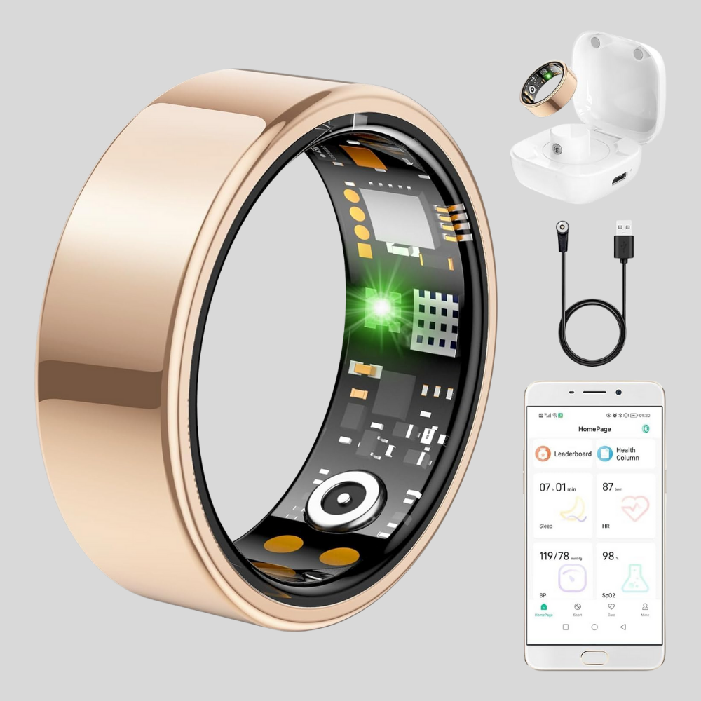 Fitness Ring Smart Ring Edelstahl Schlaftracker Gesundheitstracker