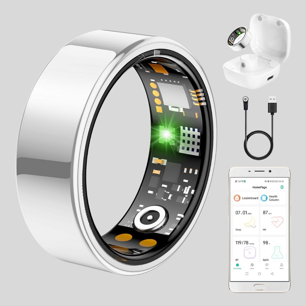 Fitness Ring Smart Ring Edelstahl Schlaftracker Gesundheitstracker