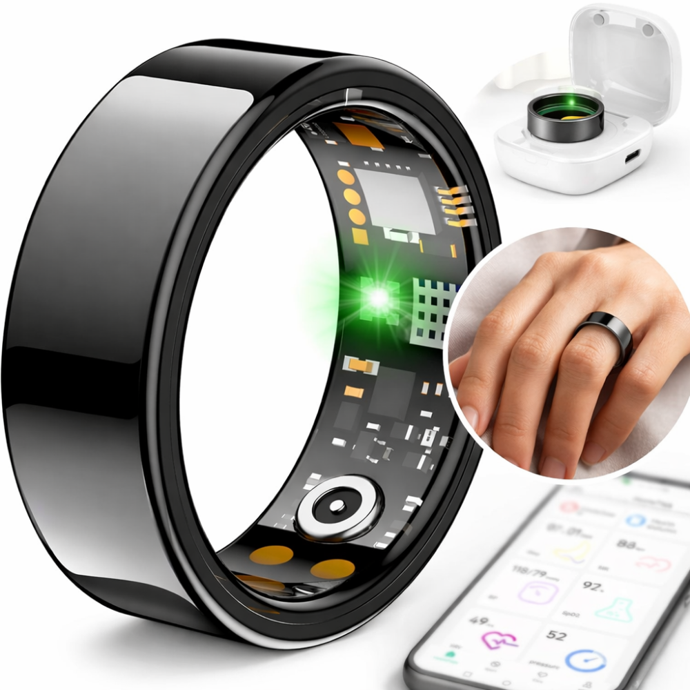 Fitness Ring Smart Ring Edelstahl Schlaftracker Gesundheitstracker