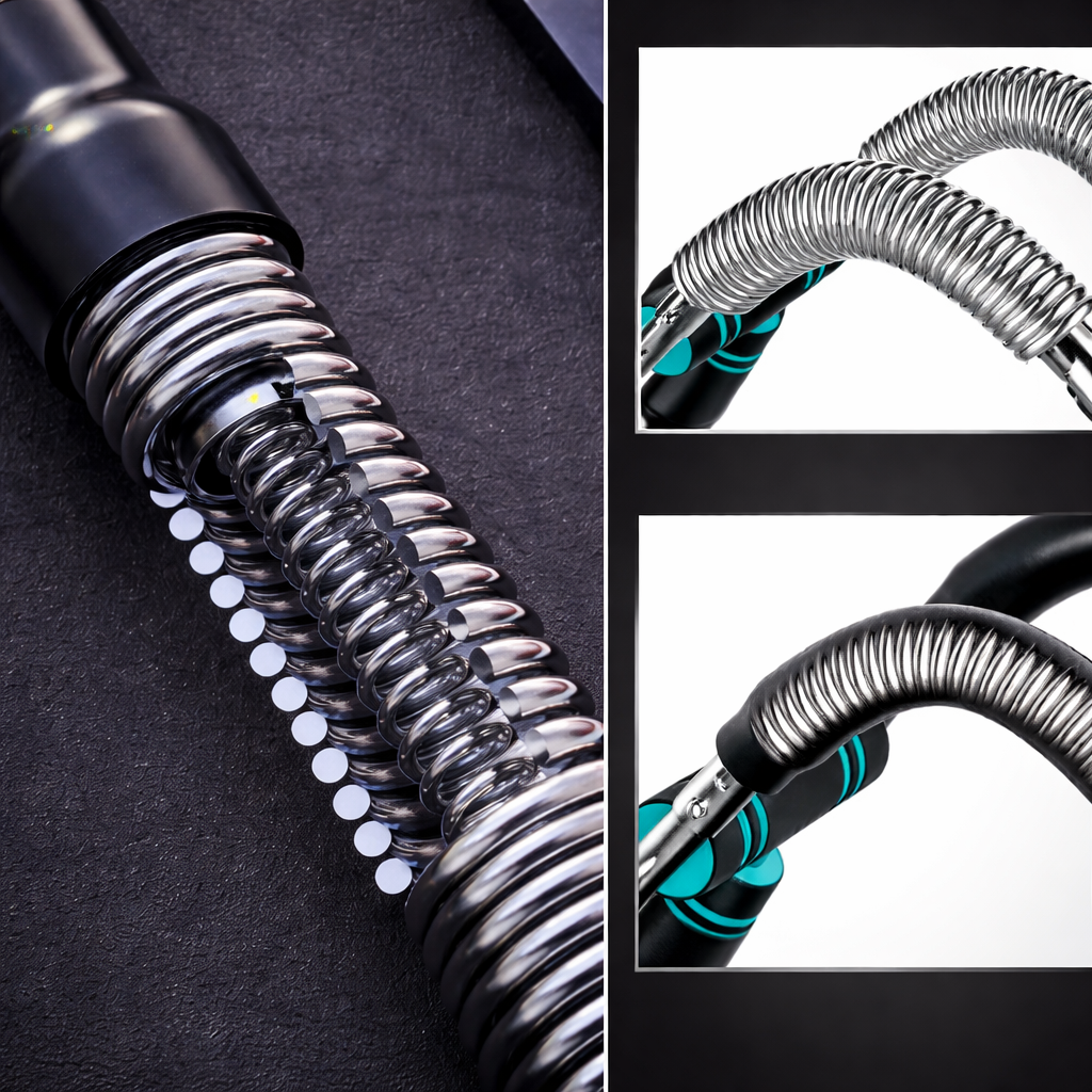 Attrezzo fitness Allenatore braccia Resistenza a molla Acciaio Inox Allenamento