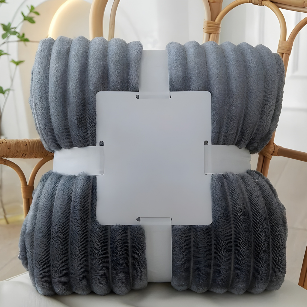 Soft Fleece Blanket Striped Warm Cozy Throw for Home