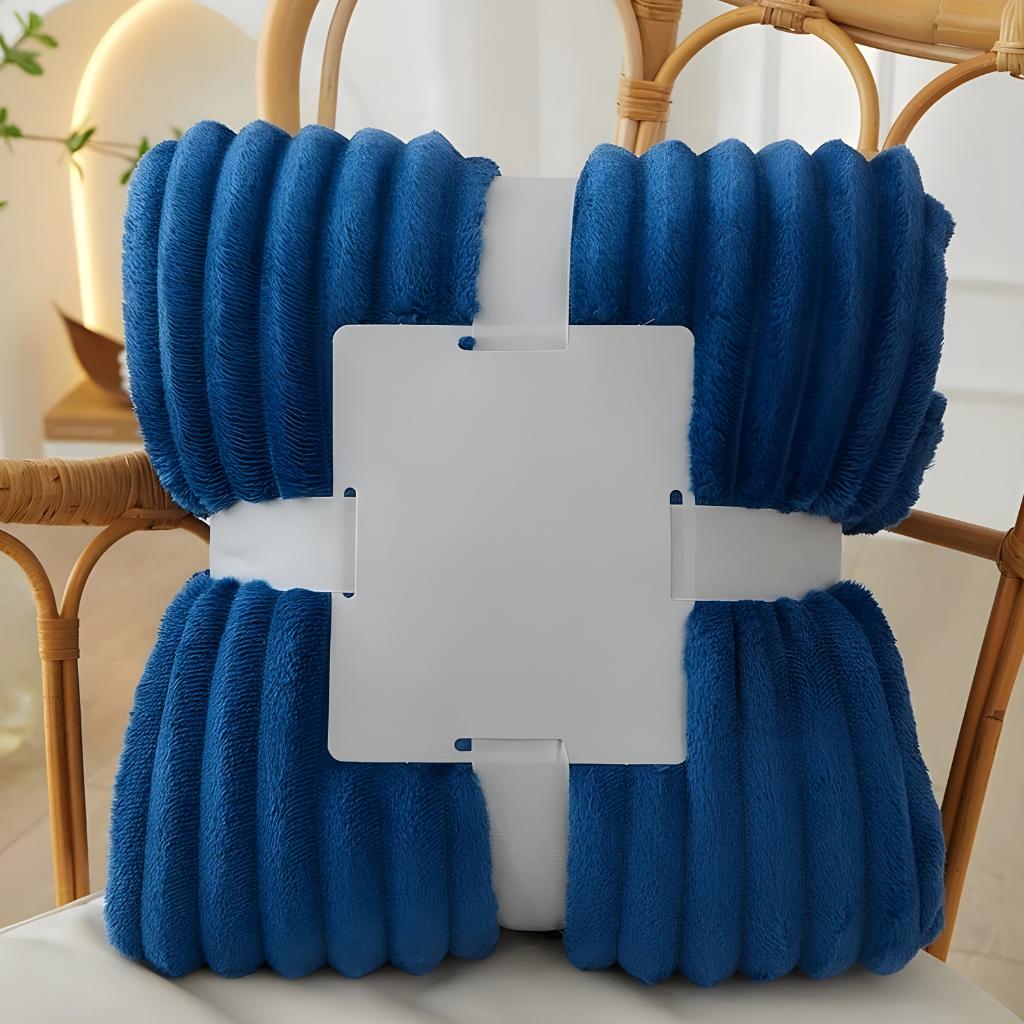 Soft Fleece Blanket Striped Warm Cozy Throw for Home