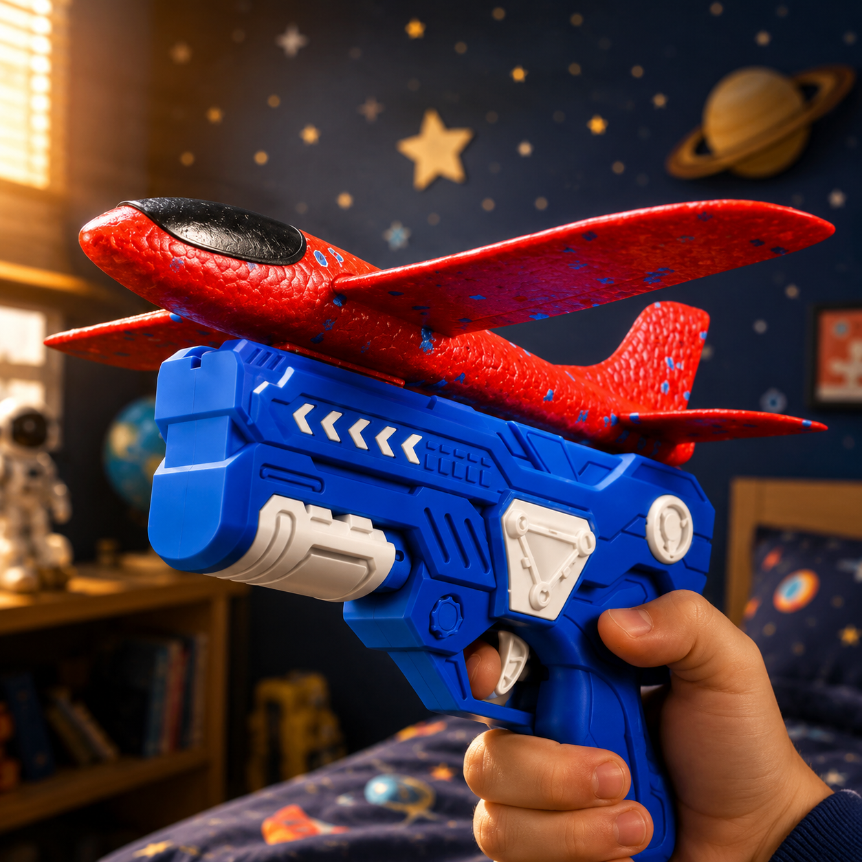 Airplane Toy Throw Glider Catapult Launcher Outdoor Game
