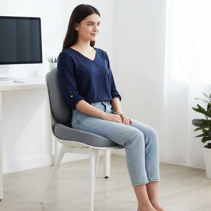 Seat Cushion Orthopedic Set Memory Foam Back Coccyx