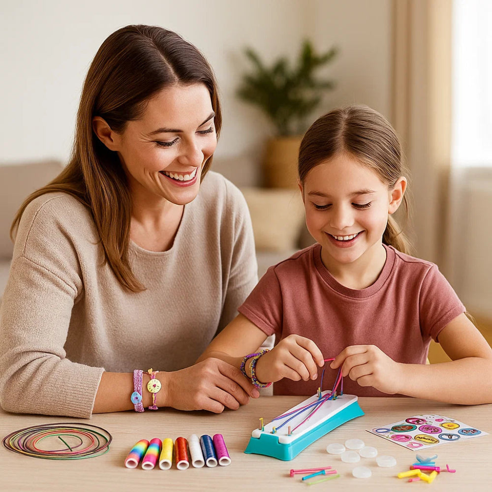 Bastelset Freundschaftsarmbänder Kinder Kreatives Flechten Schmuck