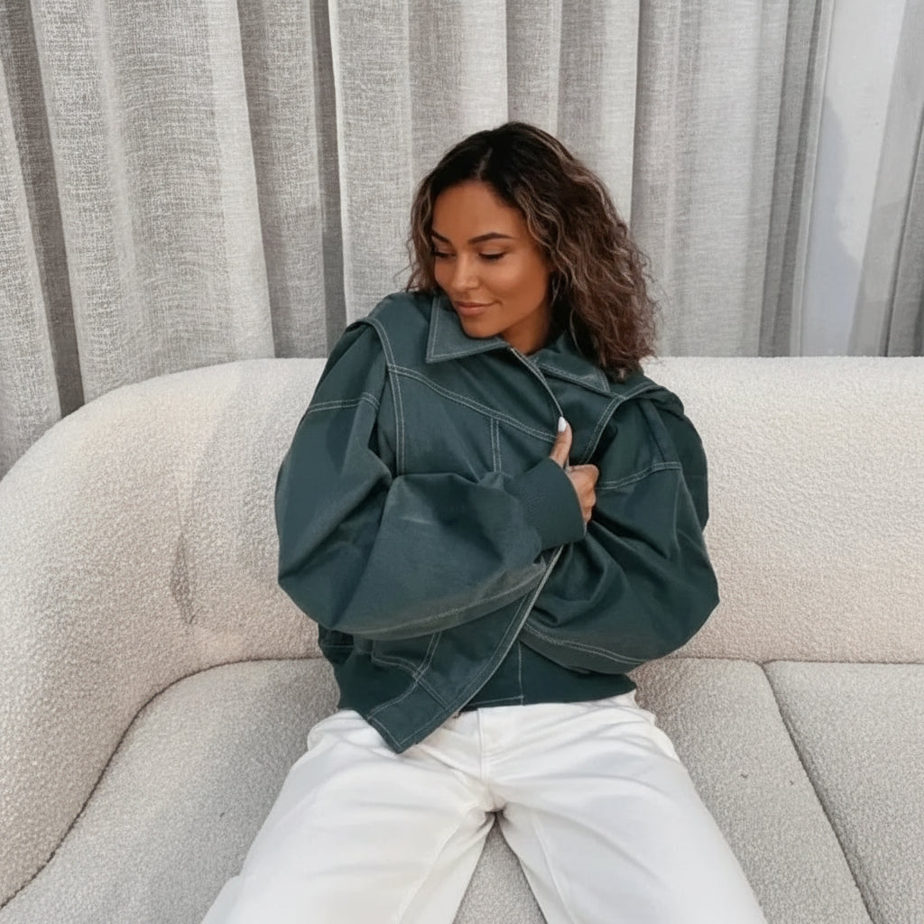 Oversized Leren Jas - Stoer en Casual - Zwart - Ideaal voor Lente, Herfst en Winter