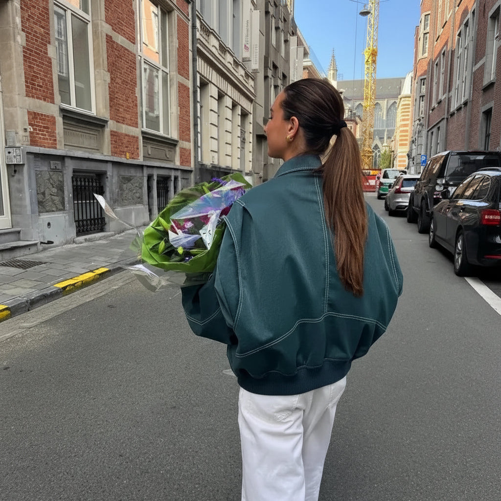 Oversized Leren Jas - Stoer en Casual - Zwart - Ideaal voor Lente, Herfst en Winter - Image 6