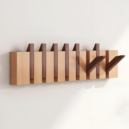 Perchero de pared con ganchos plegables para pasillo y entrada
