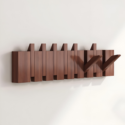 Perchero de pared con ganchos plegables para pasillo y entrada