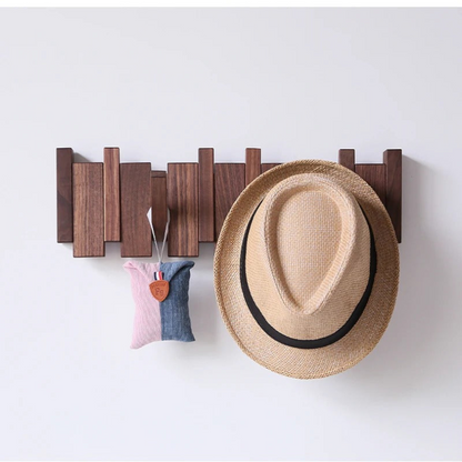 Perchero de pared con ganchos plegables para pasillo y entrada