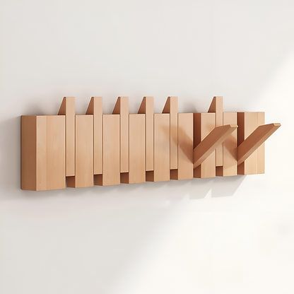 Perchero de pared con ganchos plegables para pasillo y entrada