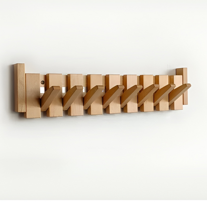 Perchero de pared con ganchos plegables para pasillo y entrada