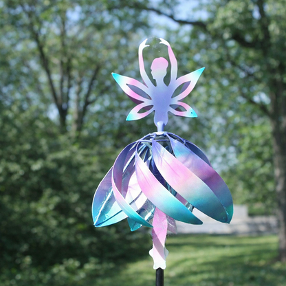 Garden Decoration Metal Windmill Rotating Flower Design Outdoor