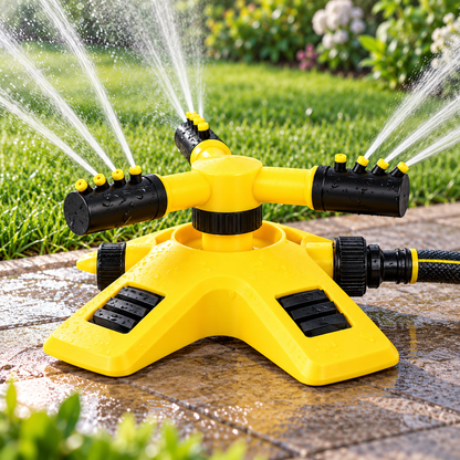 Gartensprinkler Mit Gleichmäßiger Abdeckung Roter Sprinkler