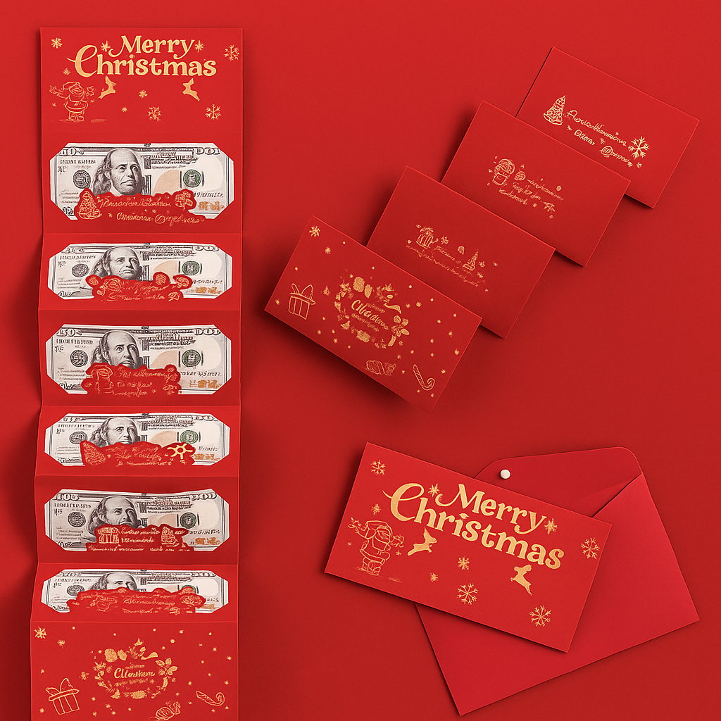 Money Envelope Christmas Creative 3D Pop Up Gift Packaging Paper