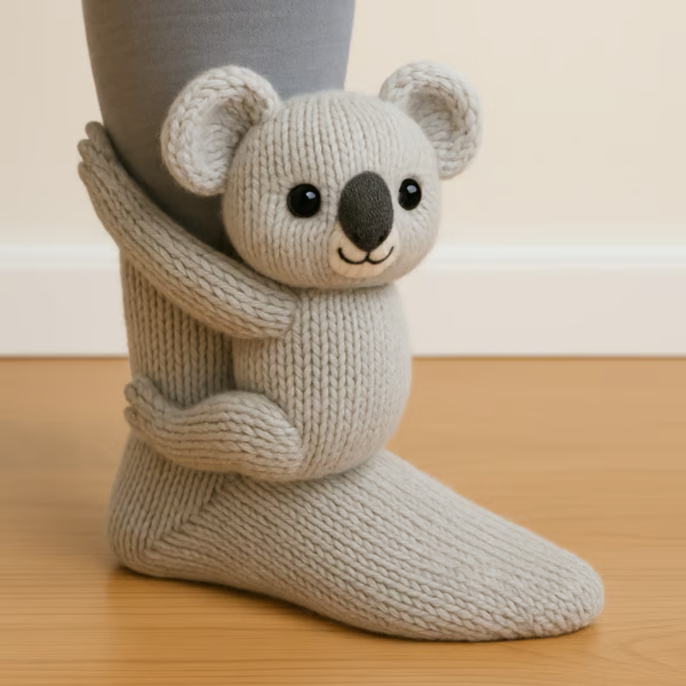 Gemütliche 3D-Tier Slipper-Socken Rutschfest Atmungsaktiv11