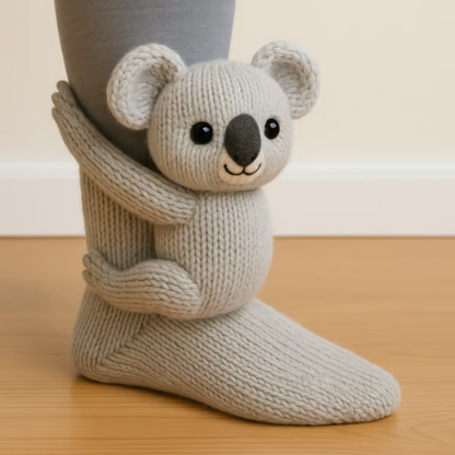 Gemütliche 3D-Tier Slipper-Socken Rutschfest Atmungsaktiv11