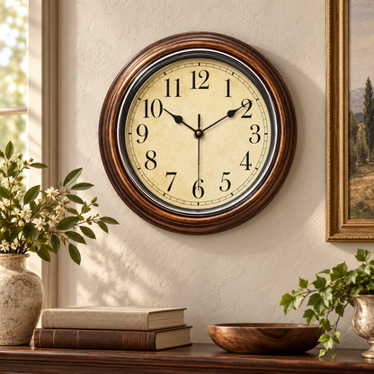 Geräuschlose Wanduhr Für Büro Klassische Quarzwerk Uhr