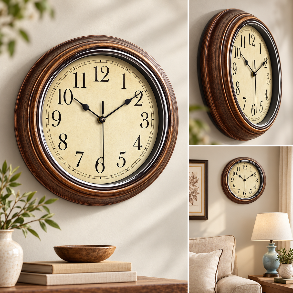Geräuschlose Wanduhr Für Büro Klassische Quarzwerk Uhr