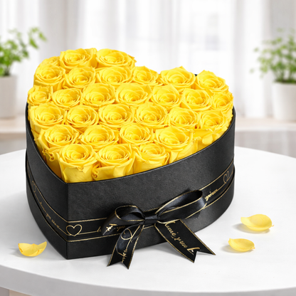 Caja de regalo Rosa eterna Caja de rosas en forma de corazón Regalo