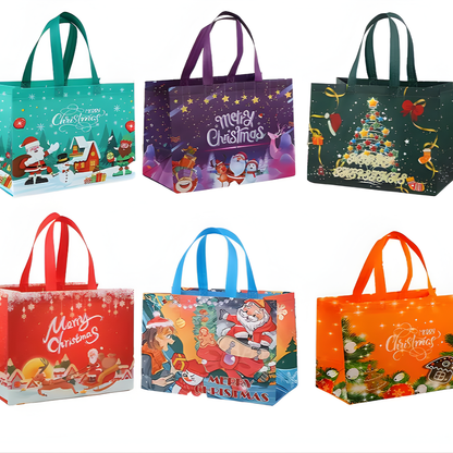 Gift Bags Christmas Reusable Tote Bags Set