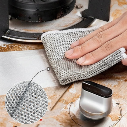 Scratch-free multifunctional kitchen cleaning nylon dish towel