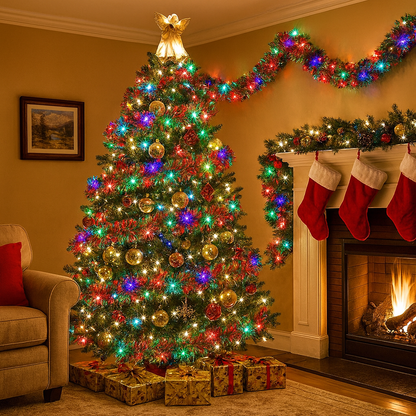 Girlanden LED Metallisch Glitzernde Weihnachtsbaum Girlande