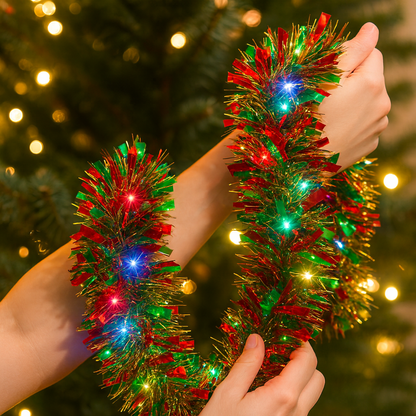 Girlanden LED Metallisch Glitzernde Weihnachtsbaum Girlande