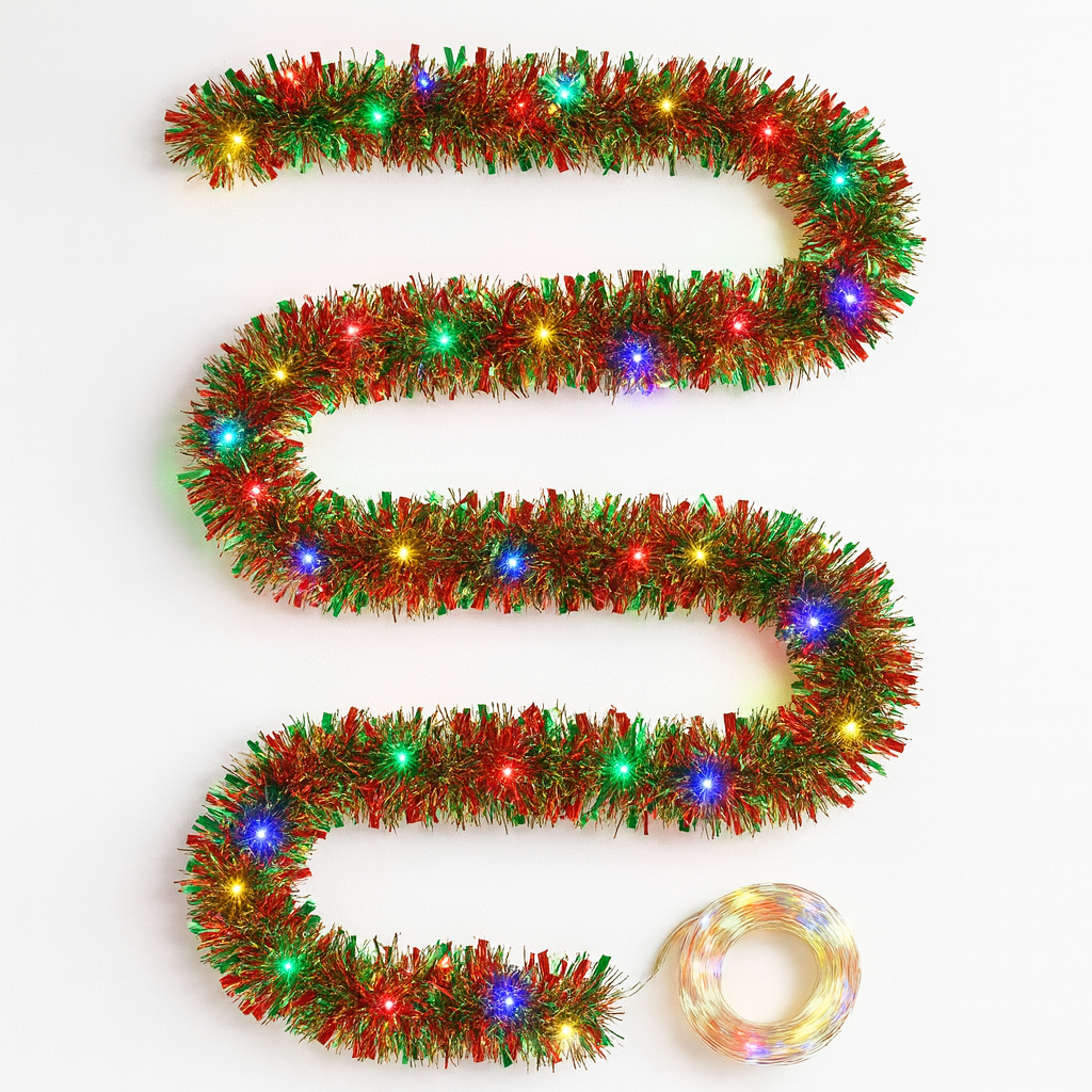 Girlanden LED Metallisch Glitzernde Weihnachtsbaum Girlande