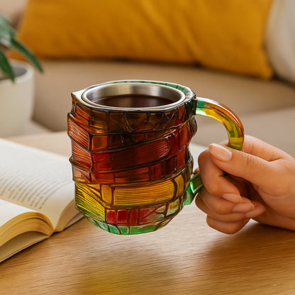 Glas Becher Buch Design Kreative Glas Tasse Buntes 3D Trinkgeschirr