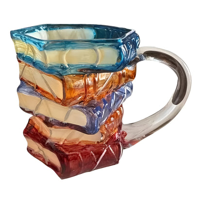 Glas Becher Buch Design Kreative Glas Tasse Buntes 3D Trinkgeschirr
